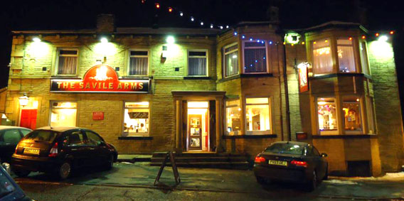 The Savile Arms, Elland at night